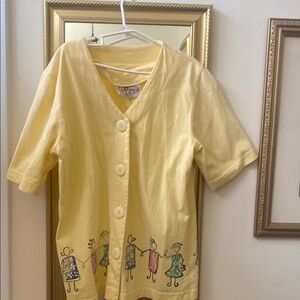 On the rocks women’s S  Yellow Button Down Shirt/ jacket